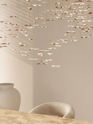 Leaf Twisted Sculptural Customize Chandelier-Neutral Decor