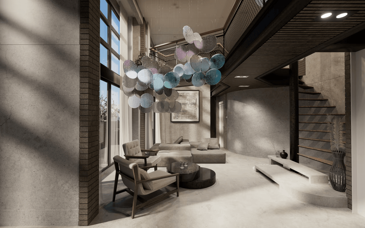 Clouds Iridescent Disc Chandelier-Neutral Decor