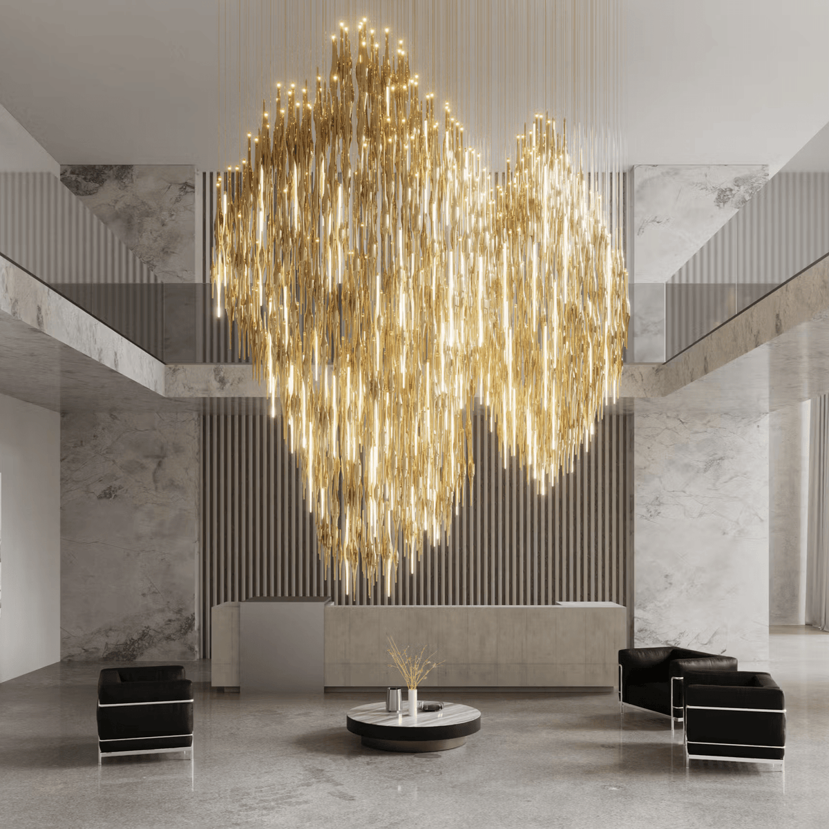 Vitara Glass Drop Chandelier-Neutral Decor