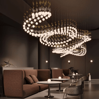 Pearl Curtain Customize Chandelier-Neutral Decor