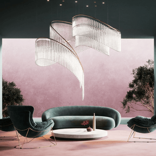 Rivella Cascade Fringe Chandelier-Neutral Decor