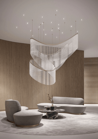 Rivella Cascade Fringe Chandelier-Neutral Decor