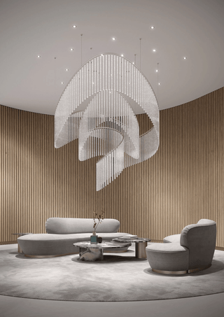Rivella Cascade Fringe Chandelier-Neutral Decor