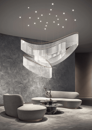 Rivella Cascade Fringe Chandelier-Neutral Decor