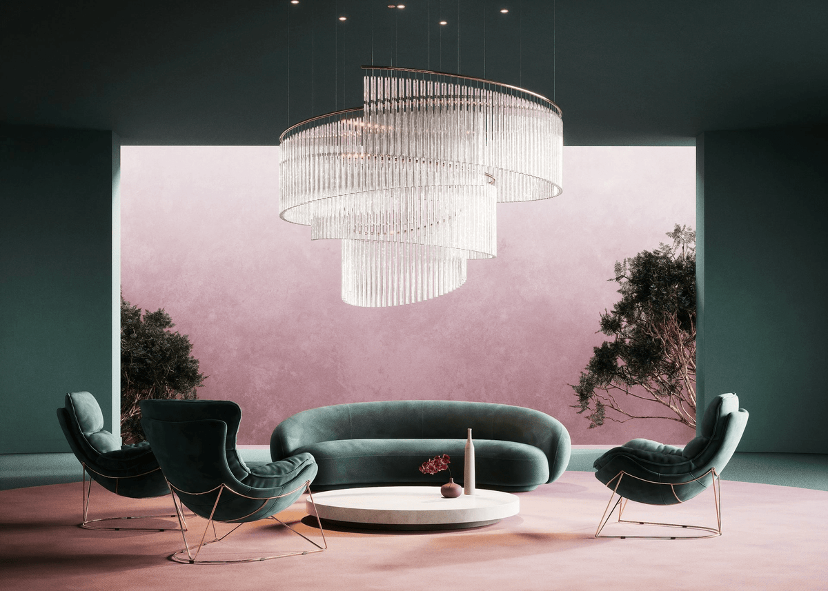 Rivella Cascade Fringe Chandelier-Neutral Decor