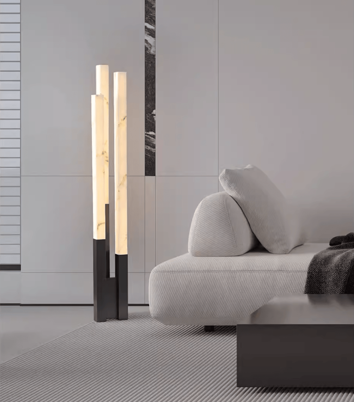 Callisto Alabaster Floor Lamp-Neutral Decor