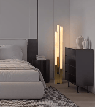 Callisto Alabaster Floor Lamp-Neutral Decor