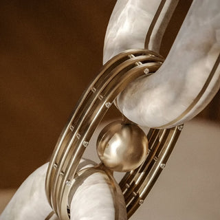 Chain Link Chandelier-Neutral Decor