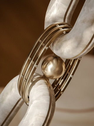 Chain Link Chandelier-Neutral Decor