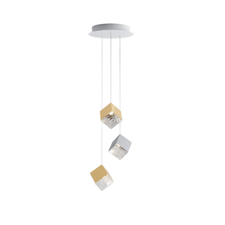 Cubic Luster Cascade Chandelier-Neutral Decor