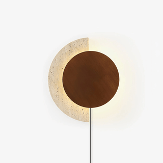 Crescent Halo Plug-in Wall Sconce-Neutral Decor
