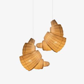 Croissant Fabric Pendant Light-Neutral Decor
