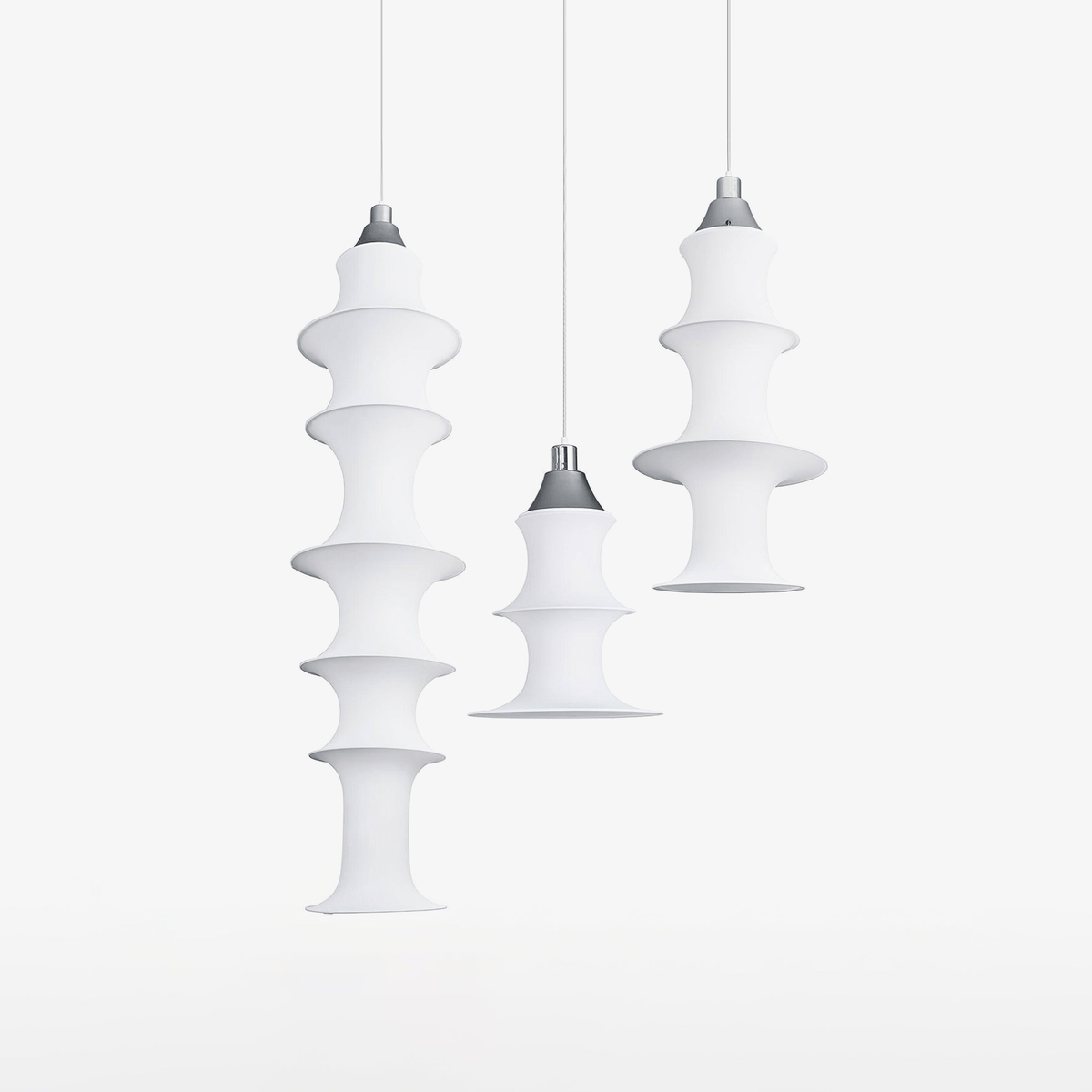 Tiered Column Pendant Light-Neutral Decor