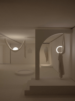 Hammock Fabric Pendant Light-Neutral Decor