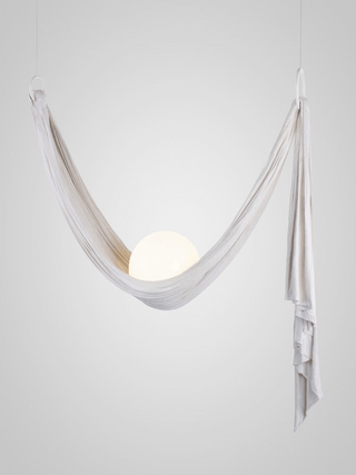 Hammock Fabric Pendant Light-Neutral Decor