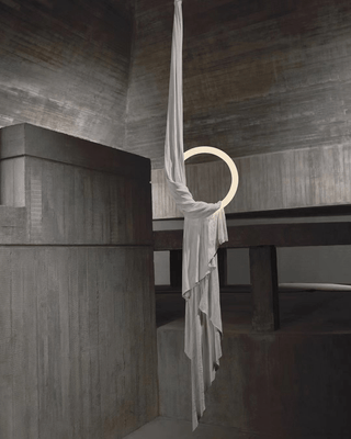 Hammock Fabric Pendant Light-Neutral Decor