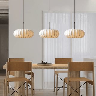 Lantern Silk Pendant Lamp-Neutral Decor