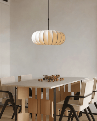 Lantern Silk Pendant Lamp-Neutral Decor