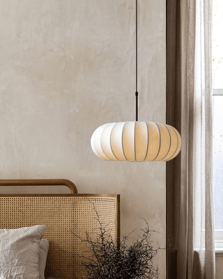 Lantern Silk Pendant Lamp-Neutral Decor