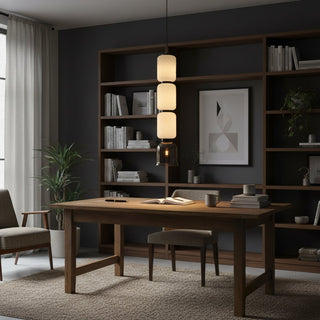 Textured Layered Glass Pendant Light-Neutral Decor