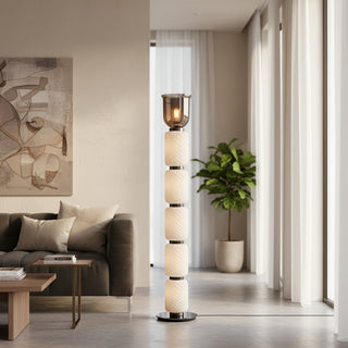 Textured Layered Glass Floor Light-Neutral Decor
