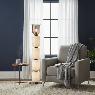 Textured Layered Glass Floor Light-Neutral Decor