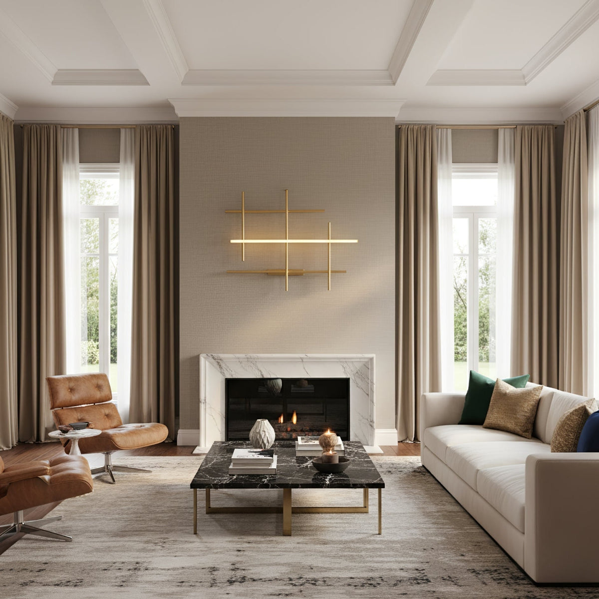 Geometric Linear Wall Lamp-Neutral Decor