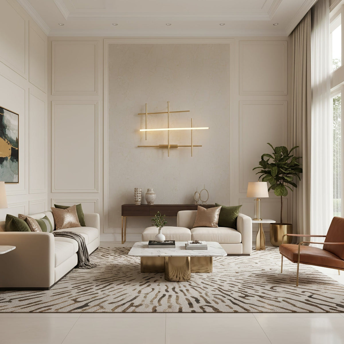 Geometric Linear Wall Lamp-Neutral Decor