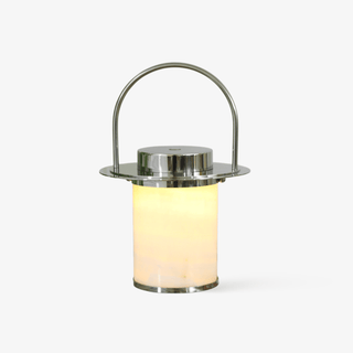 Pod Portable Rechargeable Alabaster Table Lamp-Neutral Decor