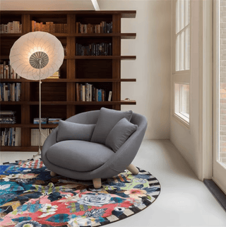 Radiant Floral Floor Lamp-Neutral Decor