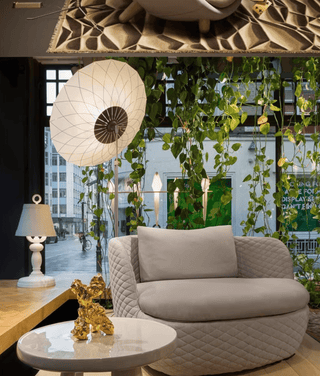 Radiant Floral Floor Lamp-Neutral Decor