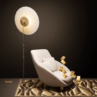 Radiant Floral Floor Lamp-Neutral Decor