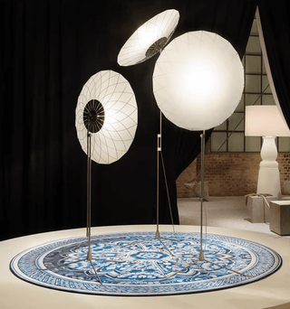 Radiant Floral Floor Lamp-Neutral Decor