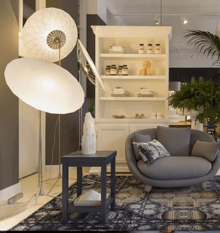 Radiant Floral Floor Lamp-Neutral Decor