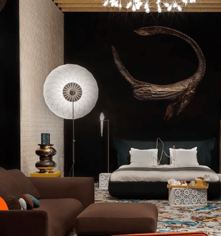 Radiant Floral Floor Lamp-Neutral Decor