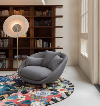 Radiant Floral Floor Lamp-Neutral Decor