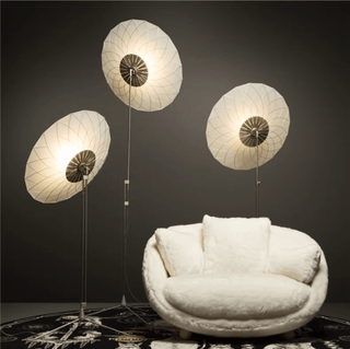 Radiant Floral Floor Lamp-Neutral Decor