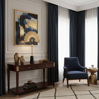 Gilded Fan Table Lamp-Neutral Decor