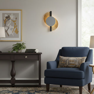 Gilded Fan Wall Lamp-Neutral Decor