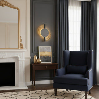 Gilded Fan Wall Lamp-Neutral Decor