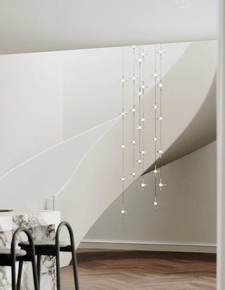 Starfall Staircase Chandelier-Neutral Decor