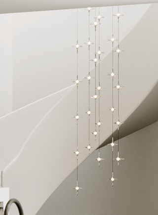 Starfall Staircase Chandelier-Neutral Decor