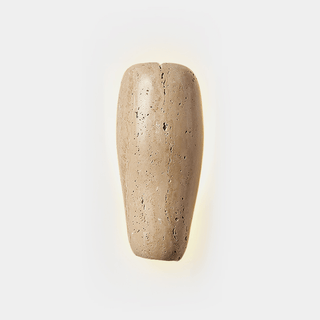 Earthy Stone Wall Sconce-Neutral Decor