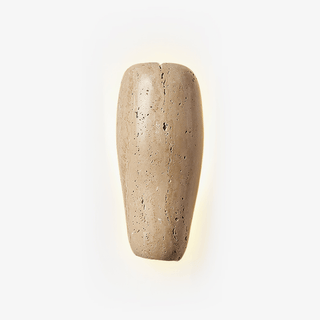 Earthy Stone Wall Sconce-Neutral Decor