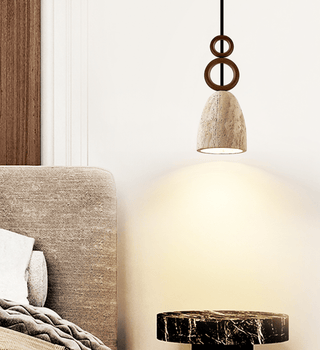Stone Bell Rings Pendant Light-Neutral Decor