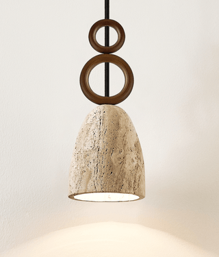 Stone Bell Rings Pendant Light-Neutral Decor