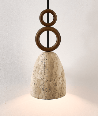 Stone Bell Rings Pendant Light-Neutral Decor
