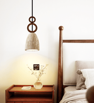 Stone Bell Rings Pendant Light-Neutral Decor