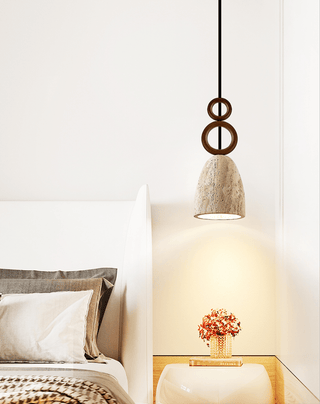 Stone Bell Rings Pendant Light-Neutral Decor