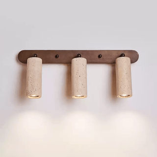 Travertine Triple Spotlight Wall Lamp-Neutral Decor